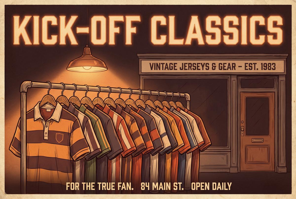 经典球衣复古商店广告 - im电竞